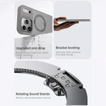 Capa para telemóvel Kalebol com suporte magnético rotativo MagSafe, para iPhone 17 Pro Max, para iPhone 17 Pro, para iPhone 17, para iPhone Air, para iPhone 16 Pro Max, para iPhone 16 Pro, para iPhone 16 Plus, para iPhone 16