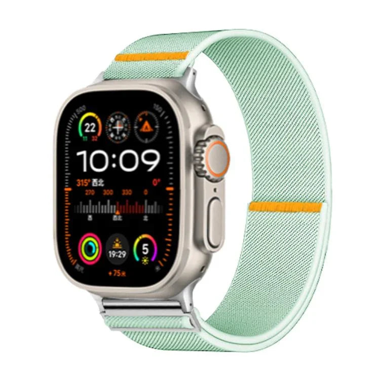 Correia de Relógio em Nylon Elástico com Laço Único Ajustável, Para Apple Watch 46mm / 49mm / 45mm / 44mm, Para Apple Watch 42mm / 41mm / 40mm / 38mm