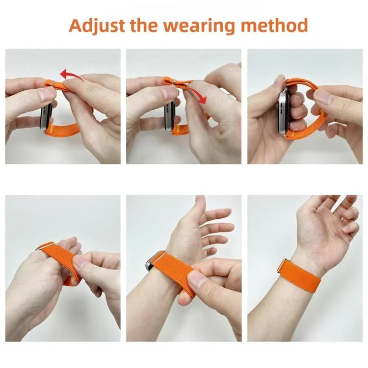 Correia Ajustável de Nylon Elástico com Laço Único, Para Samsung Galaxy Watch FE / 7 / 6 / 5 / 4
