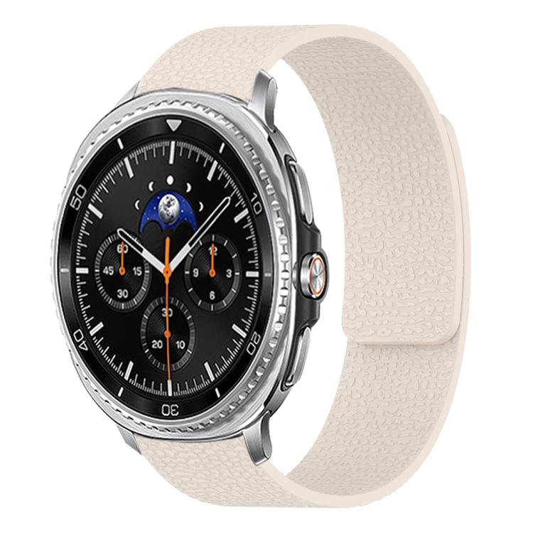 Pulseira de relógio em silicone magnético macio com textura de lichia, Para Samsung Galaxy Watch Ultra 47mm / Ultra 2025, Para Samsung Galaxy Watch8 / 8 Classic