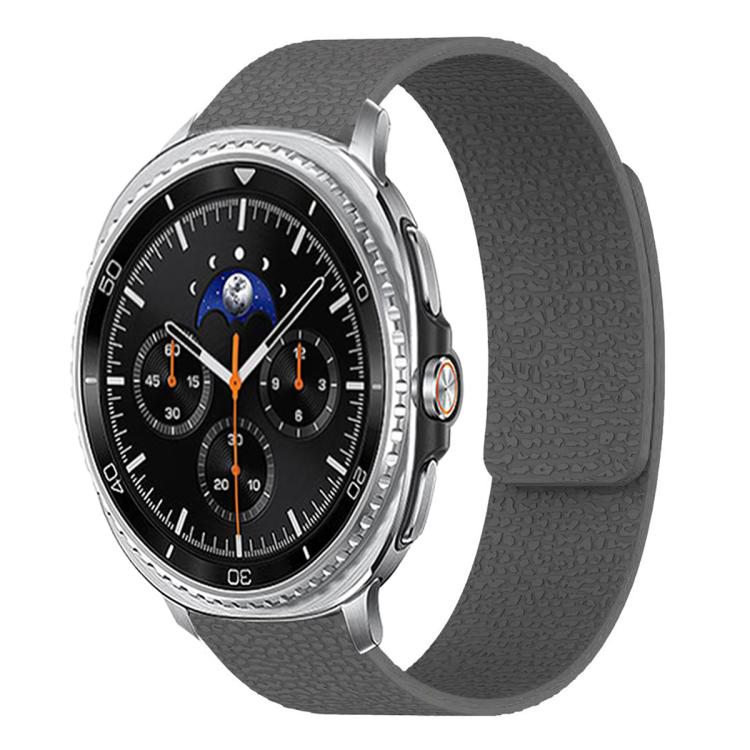 Pulseira de relógio em silicone magnético macio com textura de lichia, Para Samsung Galaxy Watch Ultra 47mm / Ultra 2025, Para Samsung Galaxy Watch8 / 8 Classic