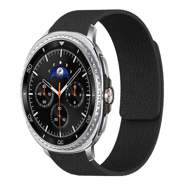 Pulseira de relógio em silicone magnético macio com textura de lichia, Para Samsung Galaxy Watch Ultra 47mm / Ultra 2025, Para Samsung Galaxy Watch8 / 8 Classic