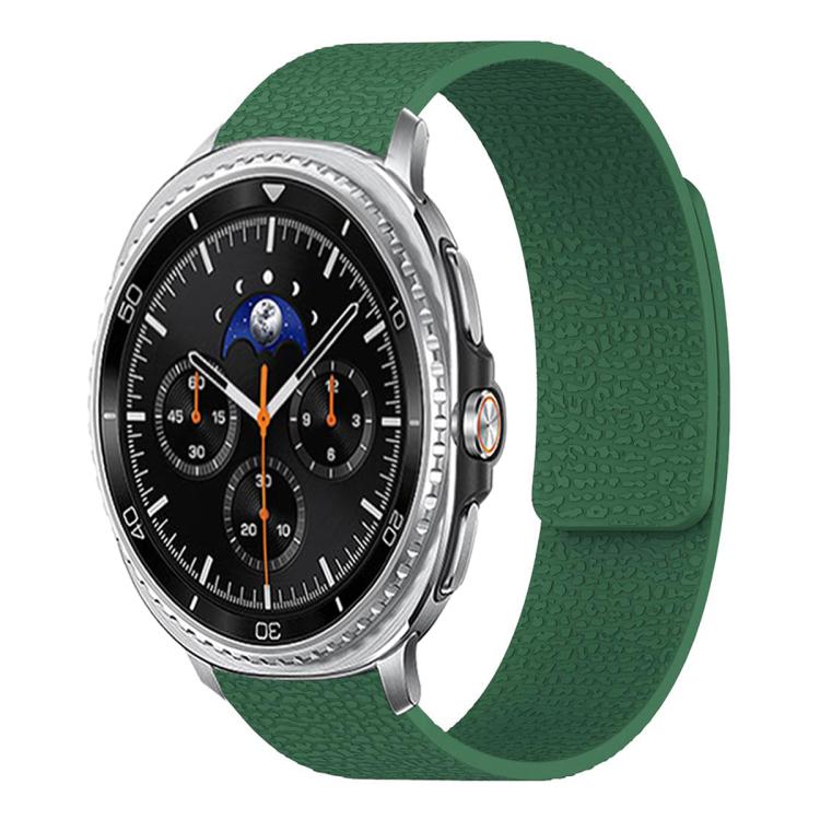 Pulseira de relógio em silicone magnético macio com textura de lichia, Para Samsung Galaxy Watch Ultra 47mm / Ultra 2025, Para Samsung Galaxy Watch8 / 8 Classic