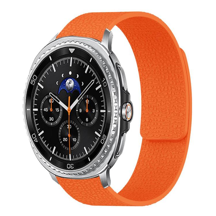 Pulseira de relógio em silicone magnético macio com textura de lichia, Para Samsung Galaxy Watch Ultra 47mm / Ultra 2025, Para Samsung Galaxy Watch8 / 8 Classic