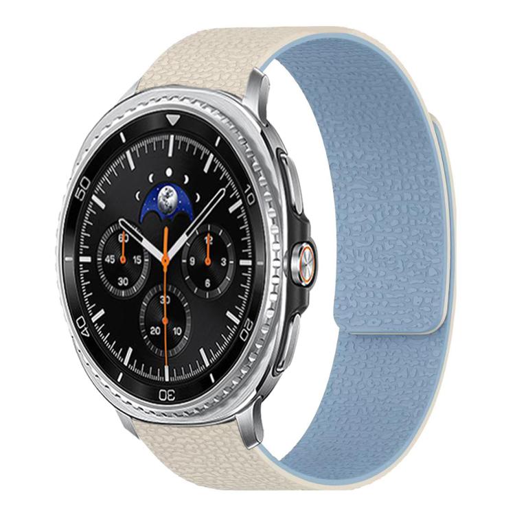 Pulseira de relógio em silicone magnético macio com textura de lichia, Para Samsung Galaxy Watch Ultra 47mm / Ultra 2025, Para Samsung Galaxy Watch8 / 8 Classic