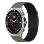 Pulseira de relógio em silicone magnético macio com textura de lichia, Para Samsung Galaxy Watch Ultra 47mm / Ultra 2025, Para Samsung Galaxy Watch8 / 8 Classic