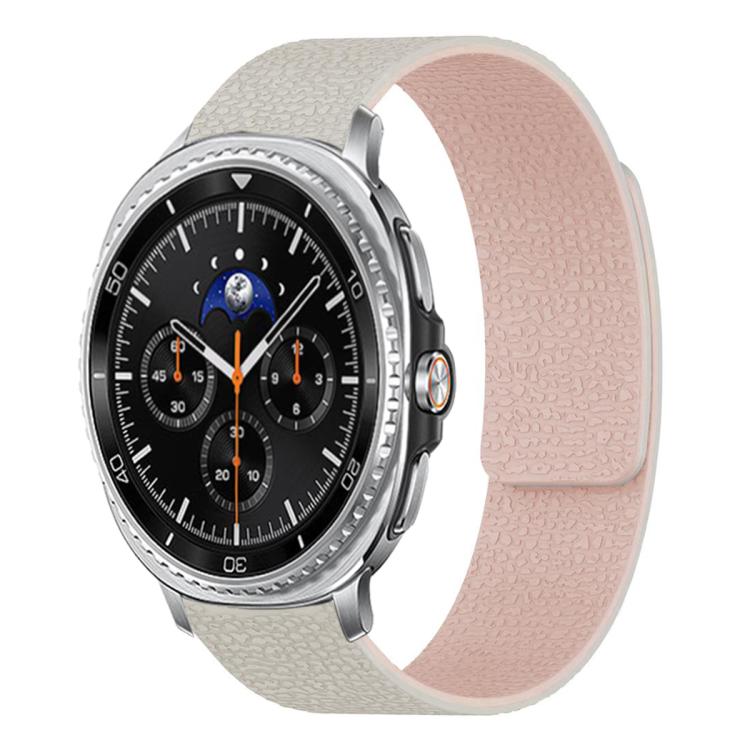 Pulseira de relógio em silicone magnético macio com textura de lichia, Para Samsung Galaxy Watch Ultra 47mm / Ultra 2025, Para Samsung Galaxy Watch8 / 8 Classic