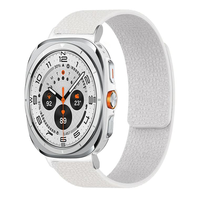 Pulseira de relógio em silicone magnético macio com textura de lichia, Para Samsung Galaxy Watch Ultra 47mm / Ultra 2025, Para Samsung Galaxy Watch8 / 8 Classic