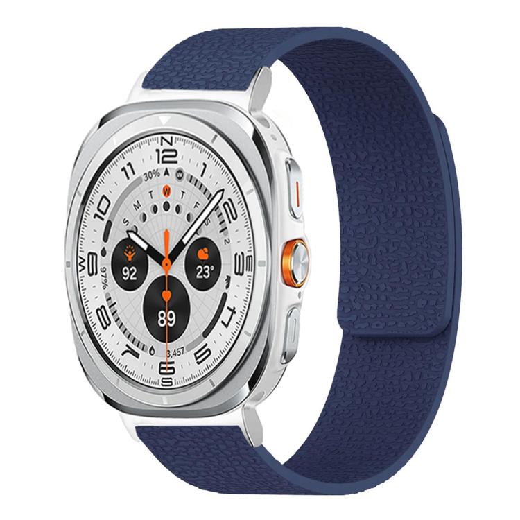 Pulseira de relógio em silicone magnético macio com textura de lichia, Para Samsung Galaxy Watch Ultra 47mm / Ultra 2025, Para Samsung Galaxy Watch8 / 8 Classic