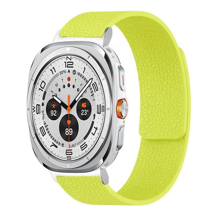 Pulseira de relógio em silicone magnético macio com textura de lichia, Para Samsung Galaxy Watch Ultra 47mm / Ultra 2025, Para Samsung Galaxy Watch8 / 8 Classic