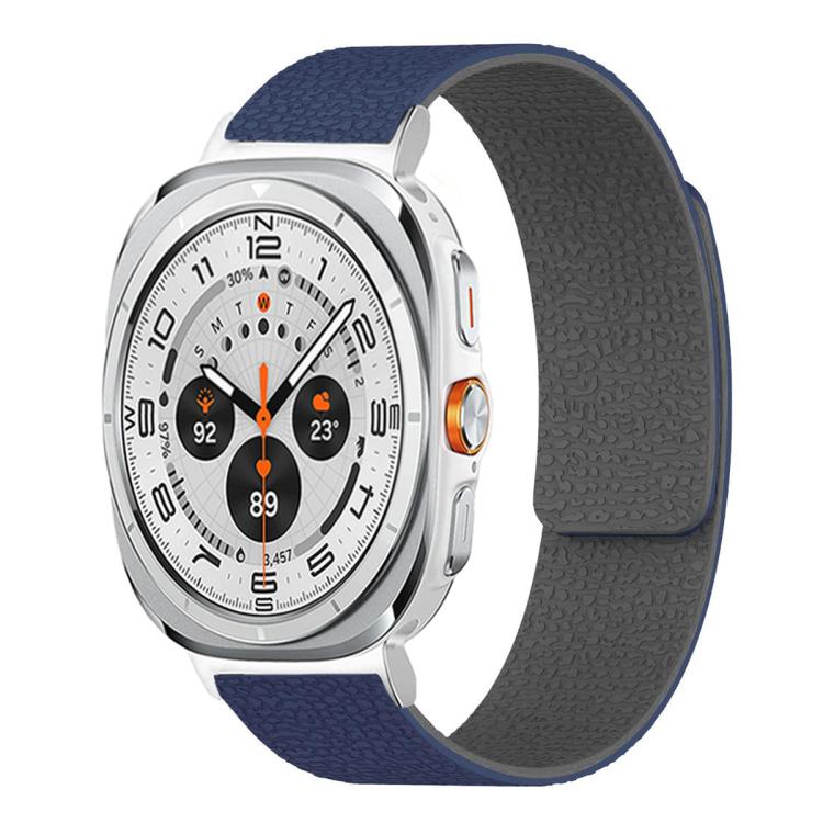 Pulseira de relógio em silicone magnético macio com textura de lichia, Para Samsung Galaxy Watch Ultra 47mm / Ultra 2025, Para Samsung Galaxy Watch8 / 8 Classic