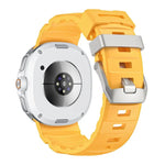 Correia de Silicone com Fivela Prateada, Para Samsung Galaxy Watch8 / Watch8 Classic