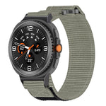 Two Sections Nylon Hook And Loop Fastener Watch Band, For Samsung Galaxy Watch8 / Watch8 Classic