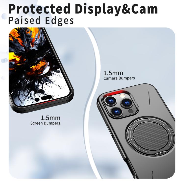 Capa para Telemóvel Kalebol Magnética MagSafe com Suporte Rotativo PC, Para iPhone 16 Plus, Para iPhone 16, Para iPhone 15 Pro Max, Para iPhone 15 Pro, Para iPhone 15, Para iPhone 14