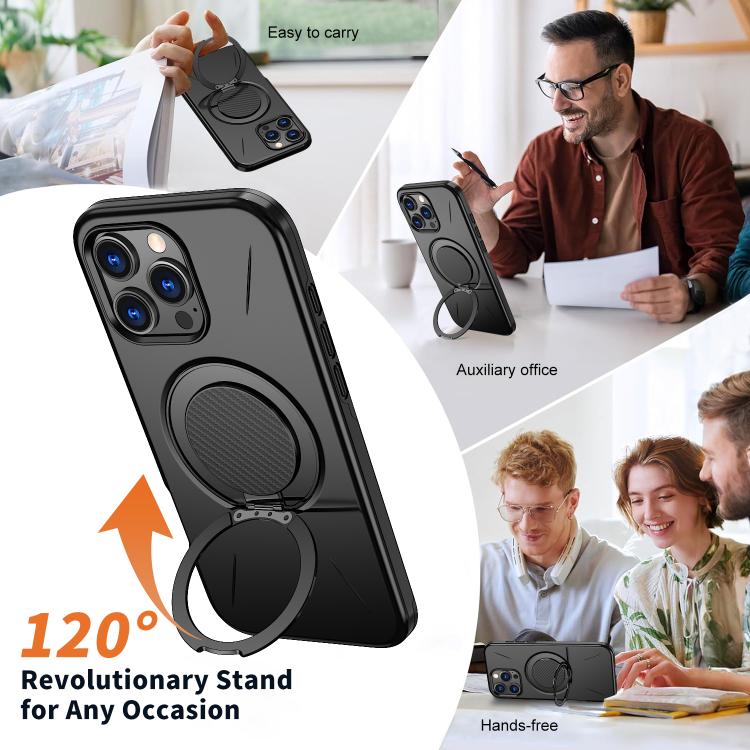 Kalebol Magnetic MagSafe Rotation Holder PC Phone Case, For iPhone 14 Pro, For iPhone 14 Pro Max, For iPhone 13 Pro Max, For iPhone 13 Pro, For iPhone 13