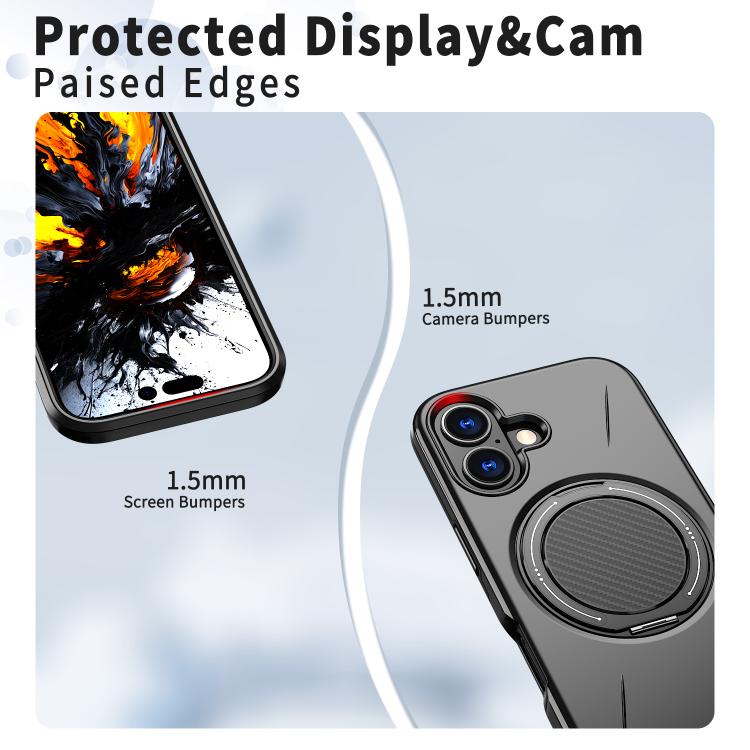 Capa para Telemóvel Kalebol Magnética MagSafe com Suporte Rotativo PC, Para iPhone 16 Plus, Para iPhone 16, Para iPhone 15 Pro Max, Para iPhone 15 Pro, Para iPhone 15, Para iPhone 14