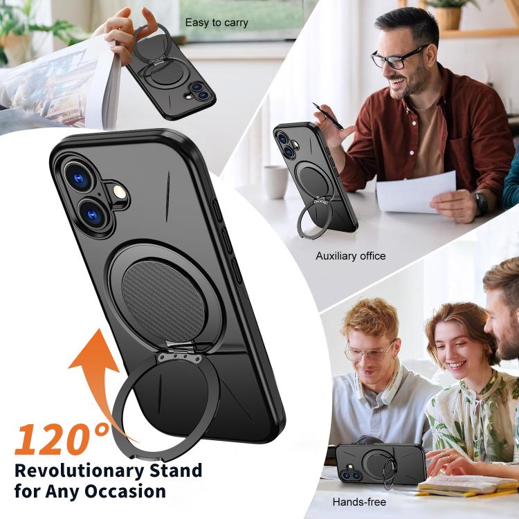 Capa para Telemóvel Kalebol Magnética MagSafe com Suporte Rotativo PC, Para iPhone 16 Plus, Para iPhone 16, Para iPhone 15 Pro Max, Para iPhone 15 Pro, Para iPhone 15, Para iPhone 14