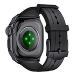 Pulseira de Relógio em Silicone com Moldura Metálica Integrada em Modelo à Escala, Para Apple Watch Série 10 46mm