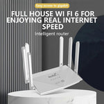WR900-E Versão Eurasiana Roteador LTE WiFi6 com Cartão SIM 4G 6 Antenas 4 Portas LAN, WR900-E