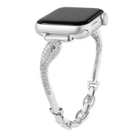 Pulseira de Relógio com Cabeça de Cobra em Zircão Incrustado em Cobre, Para Apple Watch 46mm / 49mm / 45mm / 44mm, Para Apple Watch 42mm / 41mm / 40mm / 38mm