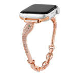 Pulseira de Relógio com Cabeça de Cobra em Zircão Incrustado em Cobre, Para Apple Watch 46mm / 49mm / 45mm / 44mm, Para Apple Watch 42mm / 41mm / 40mm / 38mm