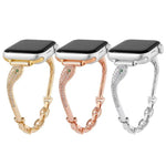 Pulseira de Relógio com Cabeça de Cobra em Zircão Incrustado em Cobre, Para Apple Watch 46mm / 49mm / 45mm / 44mm, Para Apple Watch 42mm / 41mm / 40mm / 38mm