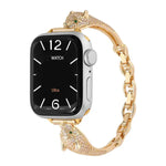 Pulseira de Relógio com Cabeça de Leopardo em Zircão Incrustado em Cobre, Para Apple Watch 46mm / 49mm / 45mm / 44mm, Para Apple Watch 42mm / 41mm / 40mm / 38mm