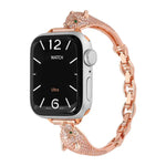 Pulseira de Relógio com Cabeça de Leopardo em Zircão Incrustado em Cobre, Para Apple Watch 46mm / 49mm / 45mm / 44mm, Para Apple Watch 42mm / 41mm / 40mm / 38mm