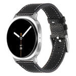 Pulseira de Relógio em Pele com Textura de Lichia de Dupla Face, Para Samsung Galaxy Watch8 / Watch8 Classic