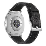 Pulseira de Relógio em Pele com Textura de Lichia de Dupla Face, Para Samsung Galaxy Watch8 / Watch8 Classic