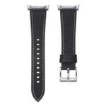 Pulseira de Relógio em Pele com Textura de Lichia de Dupla Face, Para Samsung Galaxy Watch8 / Watch8 Classic