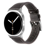 Pulseira de Relógio em Pele com Textura de Lichia de Dupla Face, Para Samsung Galaxy Watch8 / Watch8 Classic