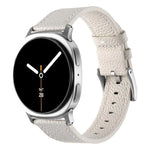 Pulseira de Relógio em Pele com Textura de Lichia de Dupla Face, Para Samsung Galaxy Watch8 / Watch8 Classic