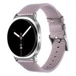 Pulseira de Relógio em Pele com Textura de Lichia de Dupla Face, Para Samsung Galaxy Watch8 / Watch8 Classic