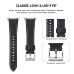 Pulseira de Relógio em Pele com Textura de Lichia de Dupla Face, Para Samsung Galaxy Watch8 / Watch8 Classic