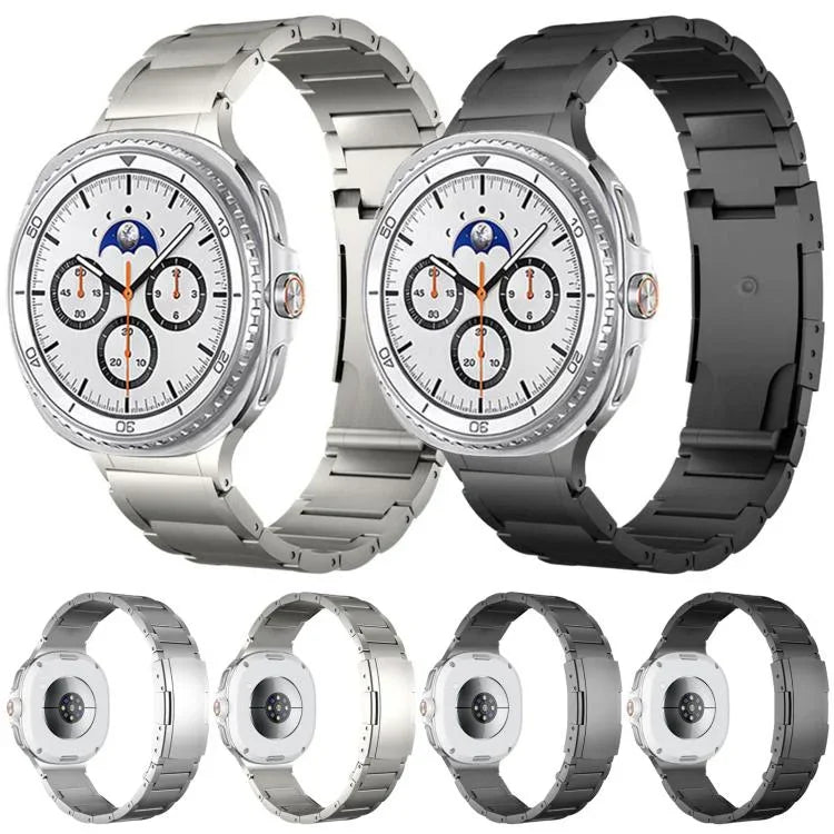 Integrated Three Beads Tortoise Buckle Metal Watch Band, For Samsung Galaxy Watch8 / Watch8 Classic