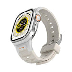 Pulseira de Relógio em Silicone Colorida com Junta Metálica Pioneer, Para Apple Watch 46mm / 49mm / 45mm / 44mm, Para Apple Watch 42mm / 41mm / 40mm / 38mm