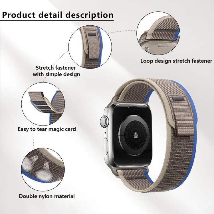 Pulseira de Relógio em Nylon Wild Path Loop com Filme Curvo 3D, Para Apple Watch Série 10 46mm, Para Apple Watch Série 10 42mm, Para Apple Watch 6 / 5 / 4 / SE 44mm