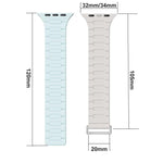 Pulseira de Relógio em Silicone Magnética em Forma de I, Para Apple Watch 46mm / 49mm / 45mm / 44mm, Para Apple Watch 42mm / 41mm / 40mm / 38mm