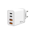 Carregador para Telemóvel TE-PD44 4-portas Dual USB-A Dual Type-C, Ficha UE, Ficha US