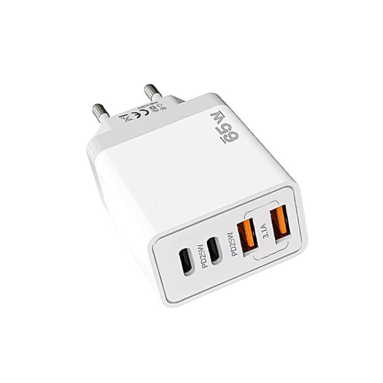 Carregador para Telemóvel TE-PD44 4-portas Dual USB-A Dual Type-C, Ficha UE, Ficha US