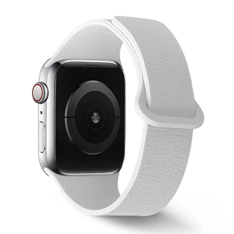Pulseira de Relógio em Silicone com Loop Magnético e Padrão Lychee, Para Apple Watch 46mm / 49mm / 45mm / 44mm, Para Apple Watch 42mm / 41mm / 40mm / 38mm