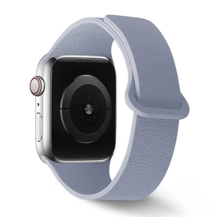 Pulseira de Relógio em Silicone com Loop Magnético e Padrão Lychee, Para Apple Watch 46mm / 49mm / 45mm / 44mm, Para Apple Watch 42mm / 41mm / 40mm / 38mm