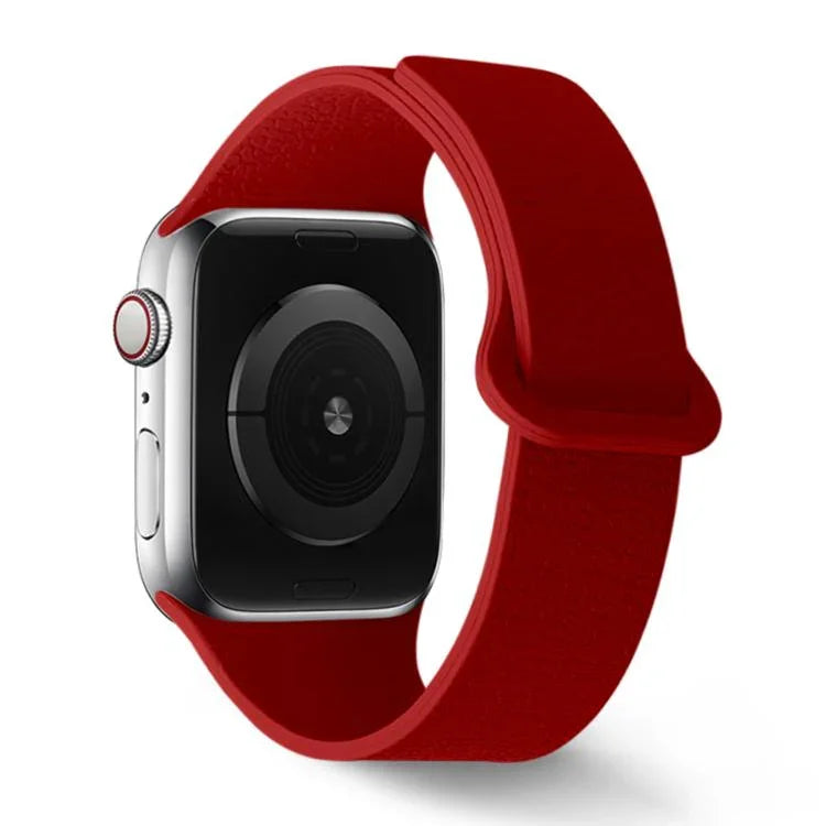 Pulseira de Relógio em Silicone com Loop Magnético e Padrão Lychee, Para Apple Watch 46mm / 49mm / 45mm / 44mm, Para Apple Watch 42mm / 41mm / 40mm / 38mm
