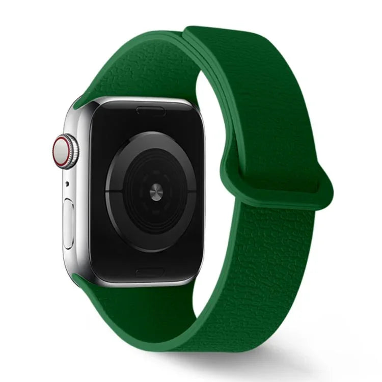 Pulseira de Relógio em Silicone com Loop Magnético e Padrão Lychee, Para Apple Watch 46mm / 49mm / 45mm / 44mm, Para Apple Watch 42mm / 41mm / 40mm / 38mm