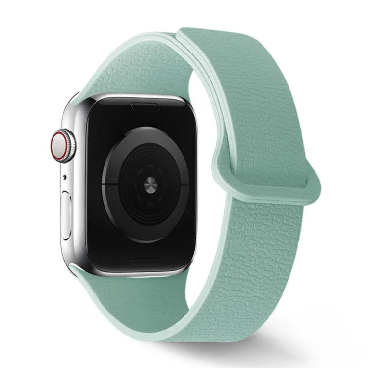 Pulseira de Relógio em Silicone com Loop Magnético e Padrão Lychee, Para Apple Watch 46mm / 49mm / 45mm / 44mm, Para Apple Watch 42mm / 41mm / 40mm / 38mm