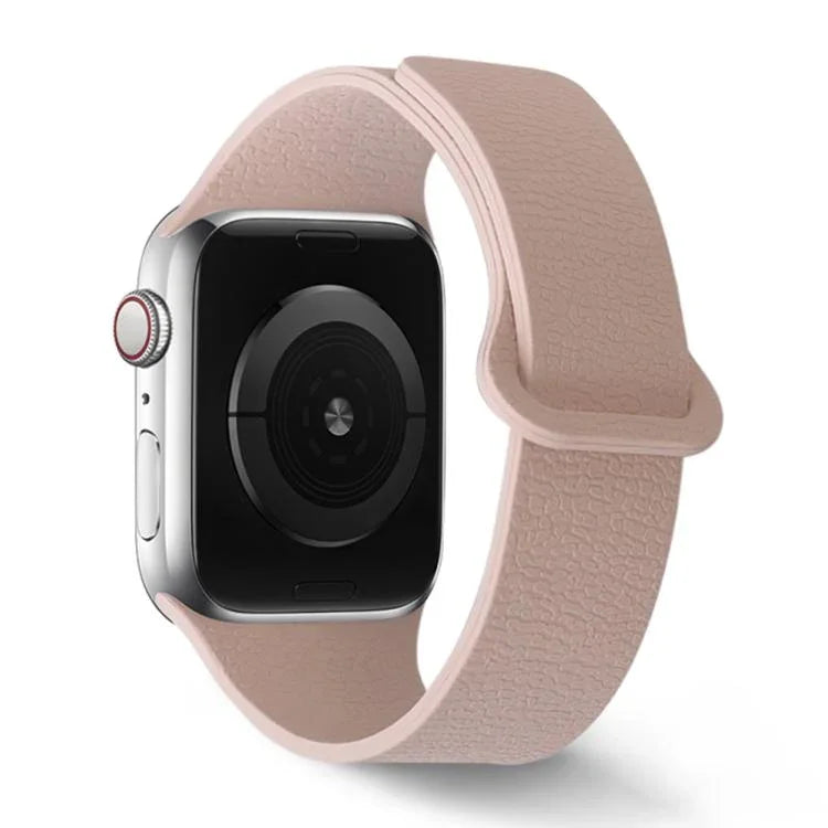 Pulseira de Relógio em Silicone com Loop Magnético e Padrão Lychee, Para Apple Watch 46mm / 49mm / 45mm / 44mm, Para Apple Watch 42mm / 41mm / 40mm / 38mm