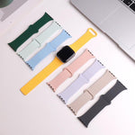 Pulseira de Relógio em Silicone com Loop Magnético e Padrão Lychee, Para Apple Watch 46mm / 49mm / 45mm / 44mm, Para Apple Watch 42mm / 41mm / 40mm / 38mm