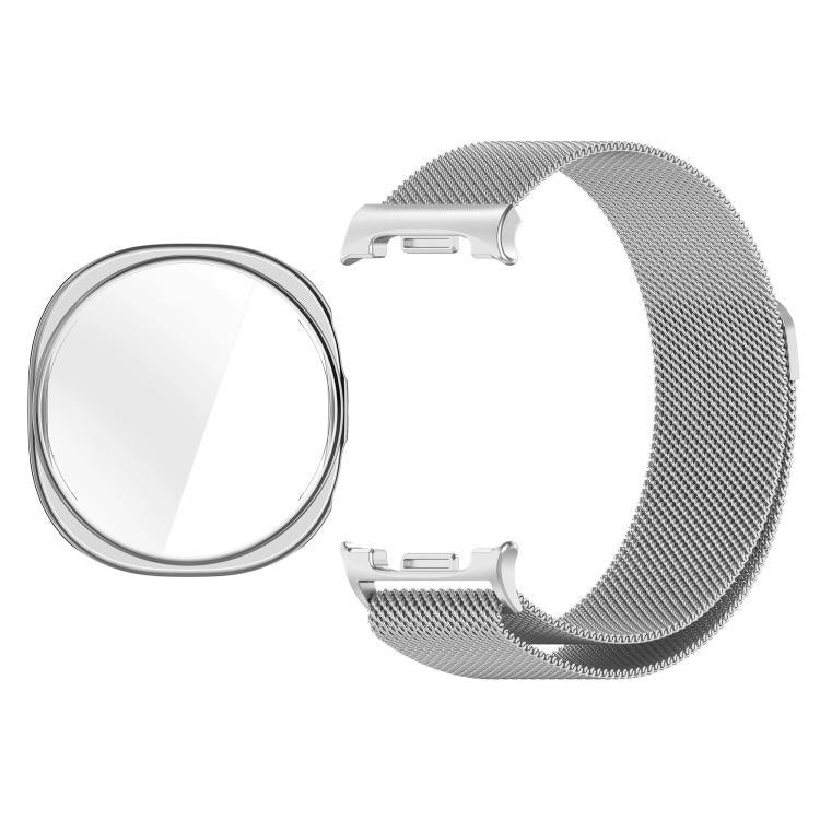 Capa Protetora TPU de Cobertura Total Pulseira de Relógio Milanesa Magnética em Metal, Para Samsung Galaxy Watch8 44mm, Para Samsung Galaxy Watch8 40mm