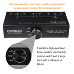 Selector de Sinal Totalmente Balanceado 1 Entrada 3 Saídas, Selector de Linha Balanceada de 3 Canais, Sem Necessidade de Fonte de Alimentação Externa, Comutação Sem Perdas, B073